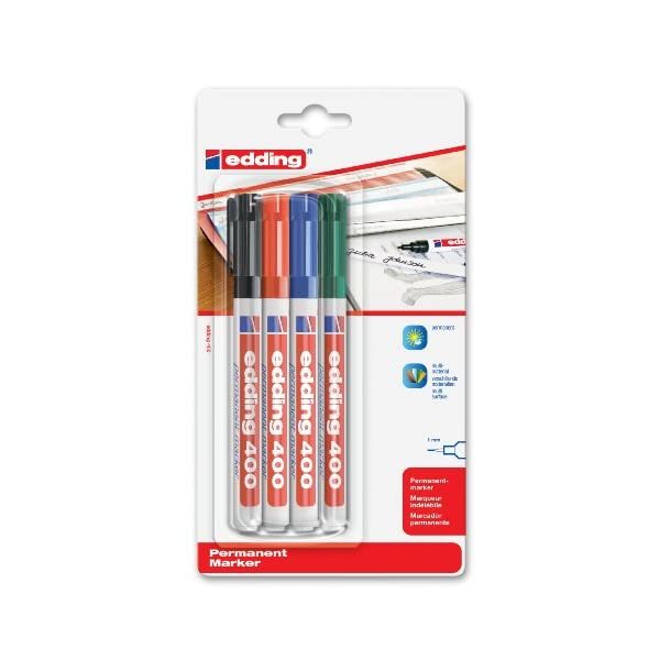 edding 400 Bullet Tip Permanent Marker Pack of 4 - Assorted  - $20.00