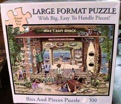 Puzzle Mike&#39;s bait shack 300 Large pieces 18x24 - £1.07 GBP