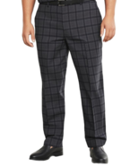 Men Dress Pants Shaquille O&#39;Neal Mens Flat Front Suit Pants 44w X 30L Grey - $68.31