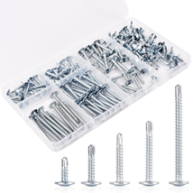 Self-Tapping Screws Assortment Kit - 140PCS Sheet Metal Screws for Metal Plastic - £8.42 GBP