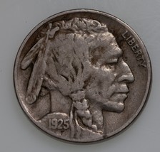 1925-S 5C Buffalo Nickel En Très Fin VF État, Naturel Couleur - $89.18
