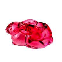 Indiana Glass Cranberry Glass Bunny Votive Holder - £13.41 GBP