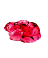 Indiana Glass Cranberry Glass Bunny Votive Holder - £13.29 GBP
