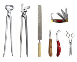 Horse Farrier Tool Essentials 7-Piece Groom Hoof Care Trim Tool Kit 984156 - $69.29