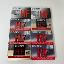 Lot Of 8 SONY HF60 Blank Audio Cassette Tapes 60 Min High Fidelity New Sealed - £14.97 GBP
