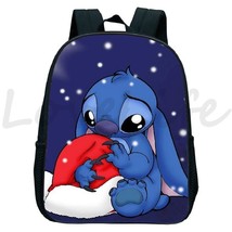 Anime Stitch Backpack for Boys Girls Toddler Kindergarten Bags Kids Cartoon Bag  - £22.91 GBP