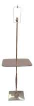 Mid-Century Floor Lamp Tulip Base Laurel Lamp Company Attached Walnut Table - €587,11 EUR
