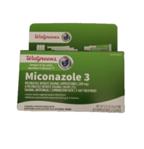 Walgreens Miconazole 3 Vaginal Suppositories 3-day Treatment + Cream - £11.94 GBP