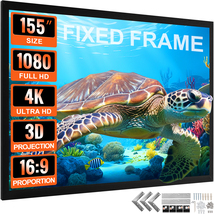 VEVOR  Big 155" Diagonal 16:9 HD Projector Screen Home Theater Outdoor Use - $182.99