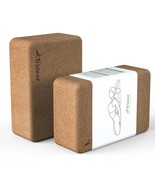 Cork Yoga Blocks, 2 Pack Yoga Blocks Natural Cork, High Density Yoga Blo... - £42.47 GBP