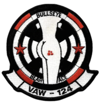 4.5&quot; Navy VAW-124 Bullseye Bear Ace Embroidered Patch - £27.53 GBP