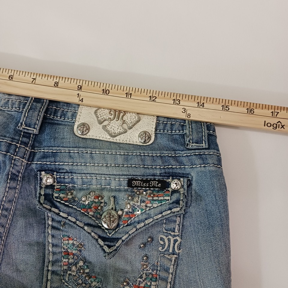 MISS ME JP8242B Signature Bootcut Women's Blue Cotton Blend Jeans Sz 26 (29×30) Item image 8
