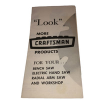 Craftsman “Look” More Products Vintage Bench Saw, Hand &amp; Radial Arm Saw ... - £3.88 GBP