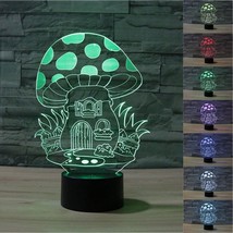 Cute Mushroom 3D Night Light 7 Color Change Led Table Lamp Xmas Toy Gift - £26.58 GBP