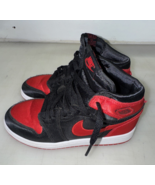 KIDS AIR JORDAN RETRO 1 HIGH TOP SATIN BRED SIZE 2Y FD5304-061 - $906.52 MXN