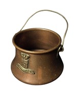 Antique Copper Cauldron – &quot;Poitiers&quot; Engraved, Vintage Decorative Collec... - $127.26 CAD