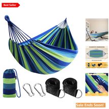 Comfortable 106" Cotton Hammock with Tree Straps - Ideal for Camping &amp; P... - $61.33