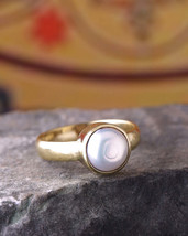 Lab tested Real Freshwater Pearl Motti Rashi Ratna original 22k yellow gold Ring - £740.71 GBP+