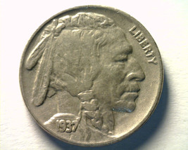 1937 Buffalo Nickel Extra Fine / About Uncirculated XF/AU Nice Original EF/AU - $6.00