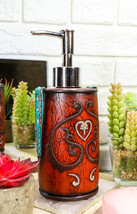 Western Cowgirl Red Love Heart Scrollwork Lace Liquid Soap Pump Dispenser - £19.74 GBP