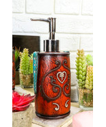 Western Cowgirl Red Love Heart Scrollwork Lace Liquid Soap Pump Dispenser - £19.95 GBP
