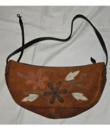 Avon Suede Autumn Fall Leaves Mini Bag Clutch Mark Brown &amp; Burnt Orange/... - $274.83 MXN