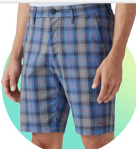 Tommy Bahama Shorts Putter There Plaid Ocean Deep Blue T823576 30 Waist - $54.56