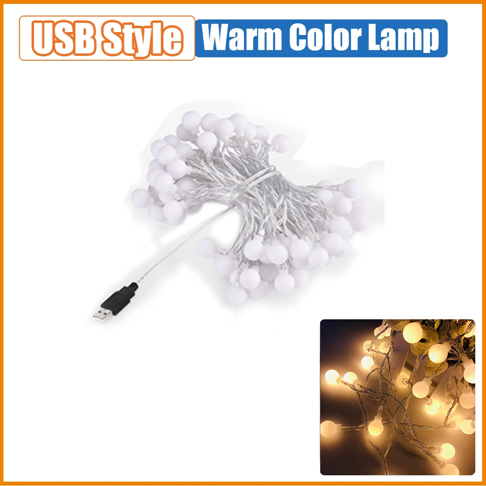  LED Lamp Light String Snowflake String Light Colorful Ball Lamp Set Camping Lig - £129.02 GBP