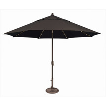 SimplyShade 11 ft. Lanai Pro Octagon Market Umbrella with Star Light Black - $796.88 CAD