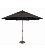 SimplyShade 11 ft. Lanai Pro Octagon Market Umbrella with Star Light Black - $799.68 CAD