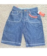 Womens Shorts Bermuda Denim LEE Blue Comfort Waist Stretch-size 6 - £18.01 GBP