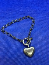 Chain Bracelet with Heart Charm Jewelry - £3.01 GBP
