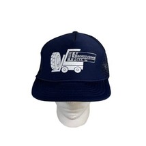 Vintage Equipment Blue Bergougnan Forklift Trucker Hat Mesh U.S.A Inc. S... - £29.23 GBP