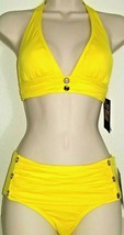 Juicy Couture Miss Divine 2PC Halter Grapefruit Yellow Swimsuit P-XS,M,L Nwt - £60.55 GBP
