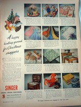Singer A Happy Hunting Ground For Christmas WWII Advertising Print Ad Art  - £7.91 GBP