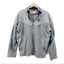 Spyder Mens L Full Zip Recycled Fleece Jacket Gray Outdoor Layering Clas... - £15.37 GBP