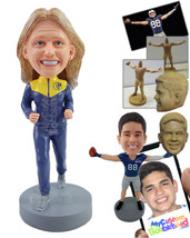Personalized Bobblehead Female runner wearing sweat clothes on a cold day - Spor - £72.52 GBP