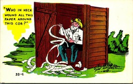 Baxter Lane Comic Who Wrapped This Paper Around This Corn Cob Outhouse Postcard - £3.27 GBP