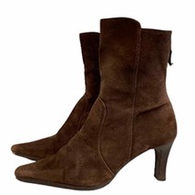 Unisa Leather Ankle Boots, Size 8, Brown, Back Zipper Closure - £27.61 GBP