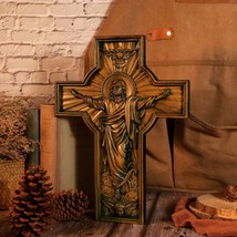 Ascension Jesus Wooden Cross - Christian Home Decor - $49.99+