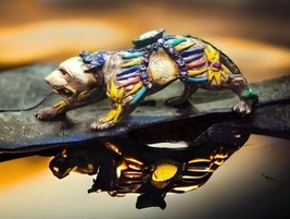 Handcrafted Alebrije-Style Jaguar Figurine Mexican Folk Art Spirit Animal - $197.36