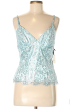 Milly VINTAGE 2000’s Silver Aqua Lace Cami Bodice Sleeveless 6 Tank S - £38.68 GBP