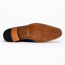 Criss Genuine Ostrich Quill Classic Dress Oxford Shoes Navy image 5