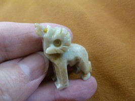 (Y-RAM-8) tan BIGHORN SHEEP RAM figurine gem stone gemstone SOAPSTONE lo... - £6.75 GBP