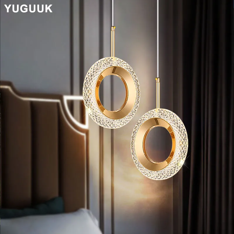 Nordic Ring LED Pendant Lights Indoor Hanging Lamp Room Decor For Bedside - $42.52+