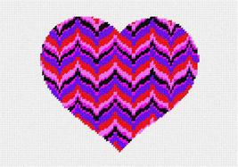 Pepita Needlepoint Canvas: Heart Bargello, 10&quot; x 7&quot; - £39.65 GBP+