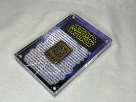 Star Wars Galactic Gold Credit Chip Piece, Display Plaque, Real Prop Replica - £46.43 GBP