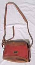 Kenneth Cole Reaction salmon orange brown tan purse shoulder bag buckle - £8.69 GBP