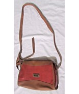 Kenneth Cole Reaction salmon orange brown tan purse shoulder bag buckle - £8.62 GBP