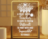 Teacher Appreciation Gifts from Student - Best Teacher Acrylic Plaque wi... - $24.68